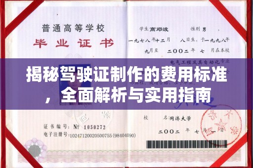 颍东揭秘驾驶证制作的费用标准，全面解析与实用指南